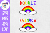 Double Rainbow - Rainbow Baby SVG - Twin Bodysuit SVG